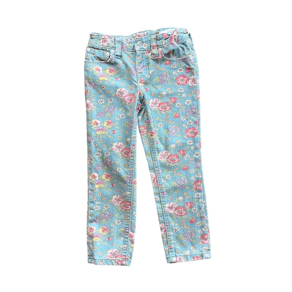 Ralph Lauren floral jeans.  Size 6.